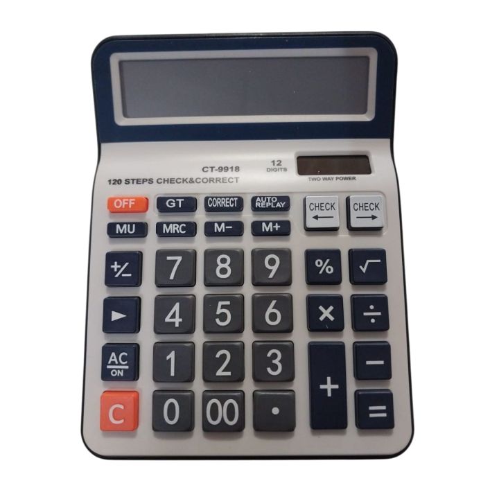 Calculadora De Mesa 12 Digitos Verifica E Corrige a Pilha