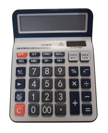 Calculadora De Mesa 12 Digitos Verifica E Corrige a Pilha